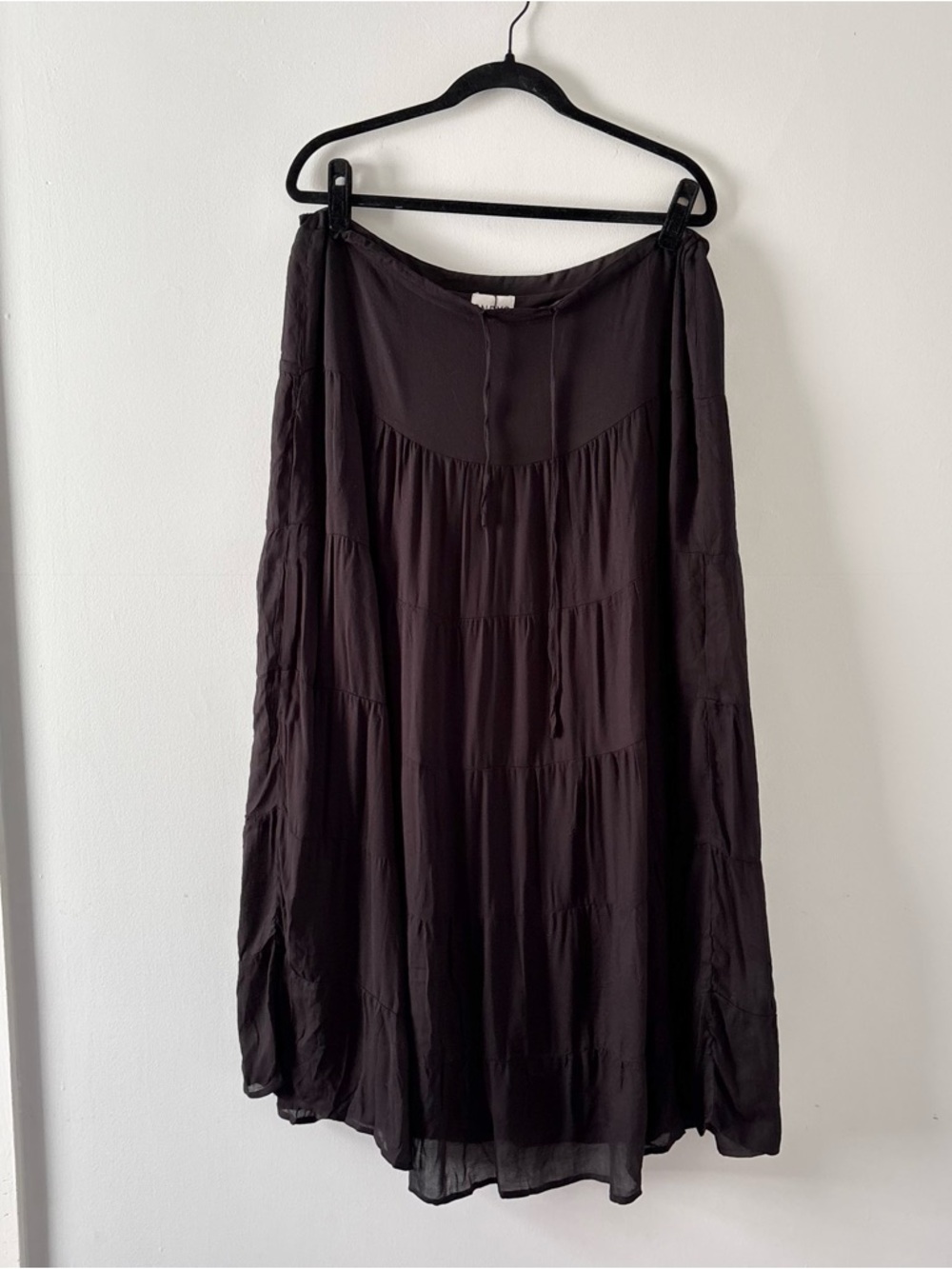 SNDYS NWT Ophelia Skirt in Black Fully Lined Midi Maxi Drawstring Revolve - Picture 3 of 6